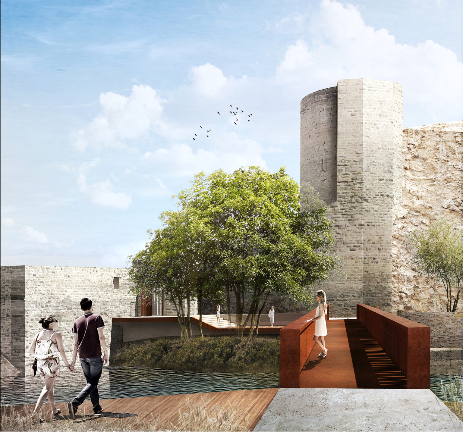 Passerelle de Roquemaure C+D Architecture